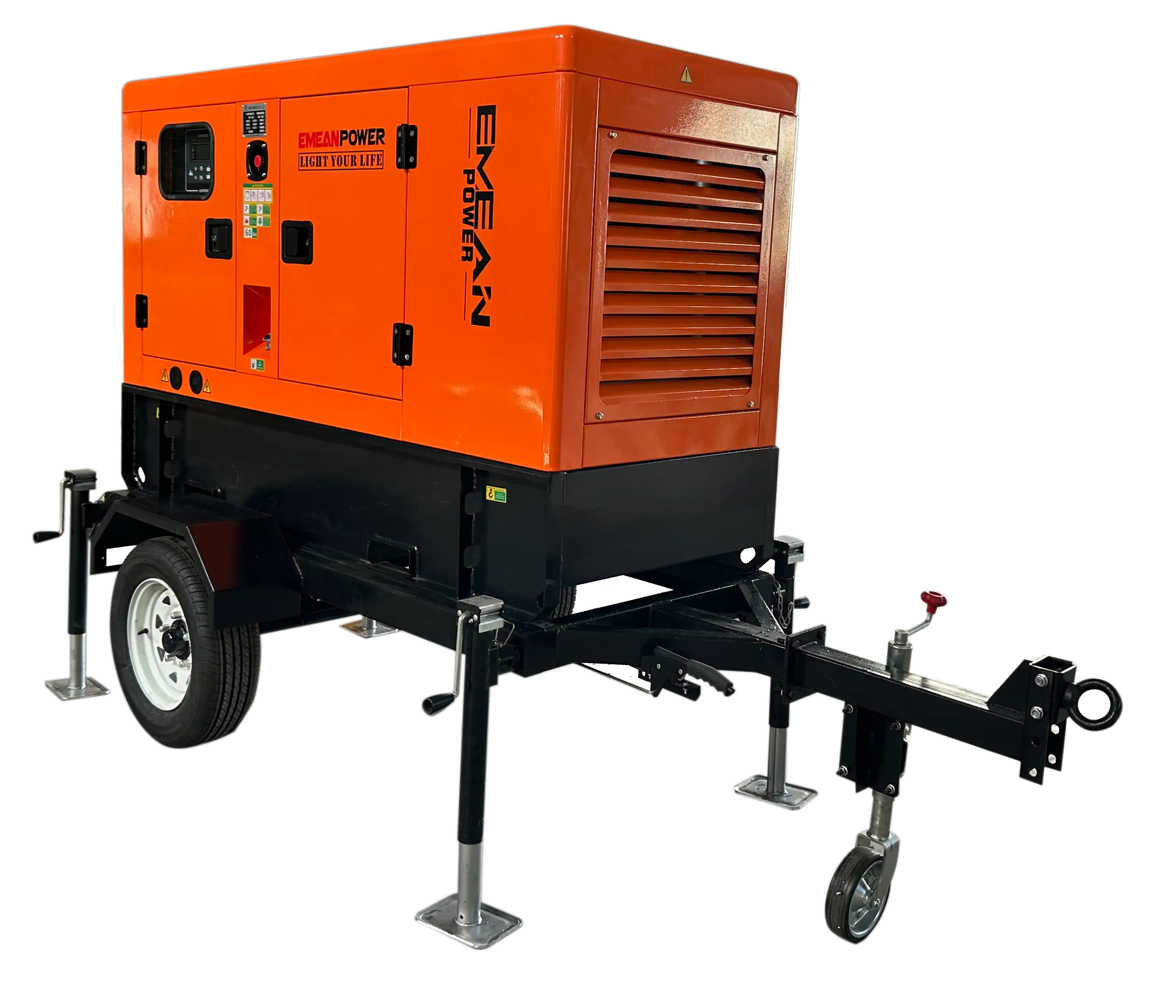 Mobile Generator With Two-wheel Trailer