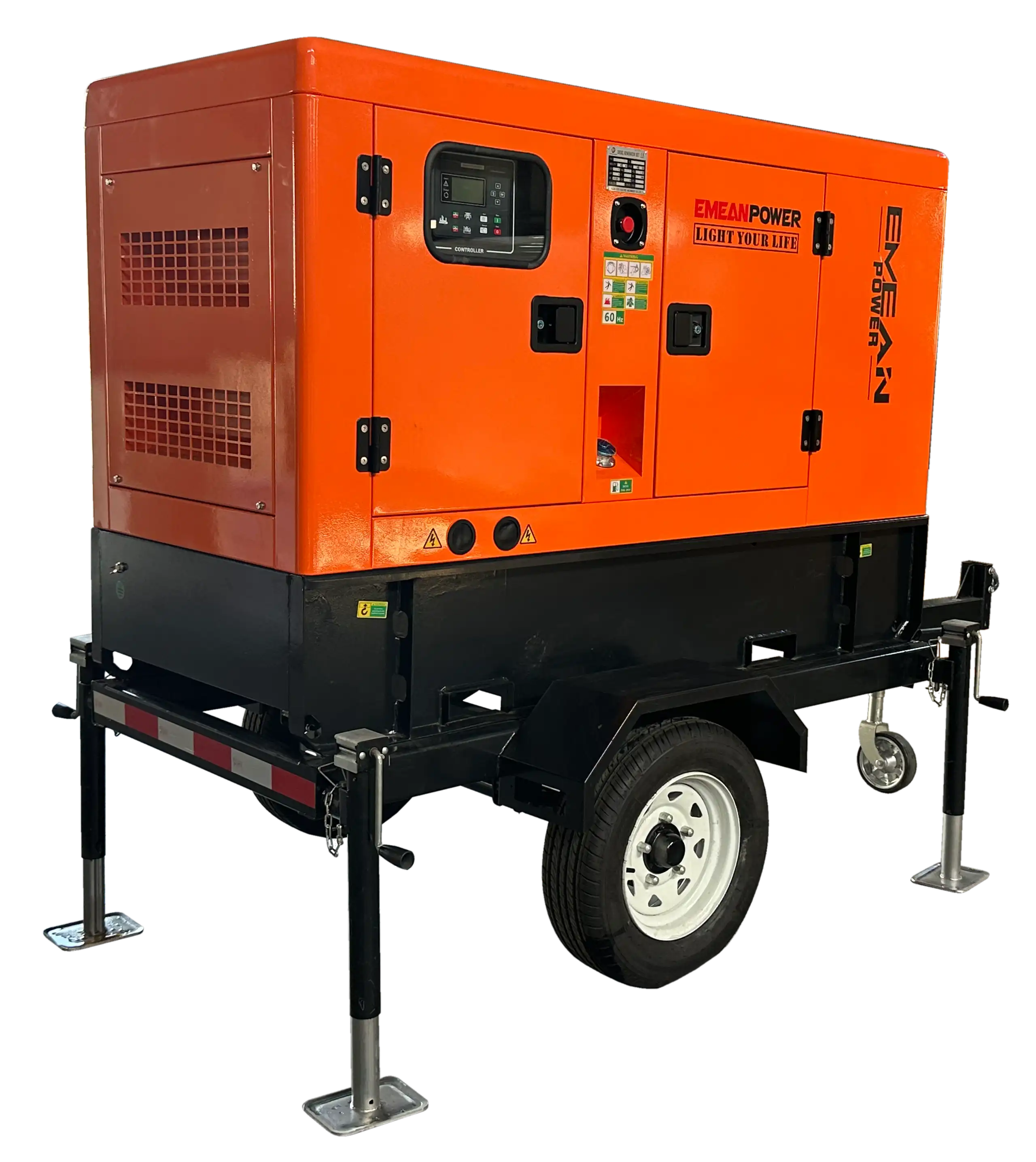 Mobile Generator With Two-wheel Trailer